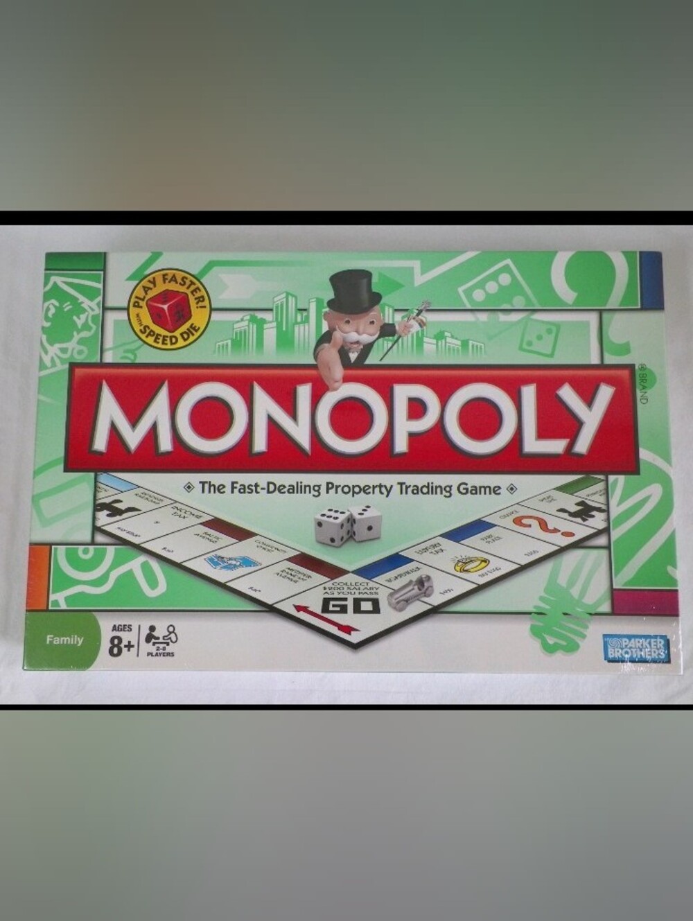 Vintage-Hasbro Monopoly Board Game With Speed Die 2008